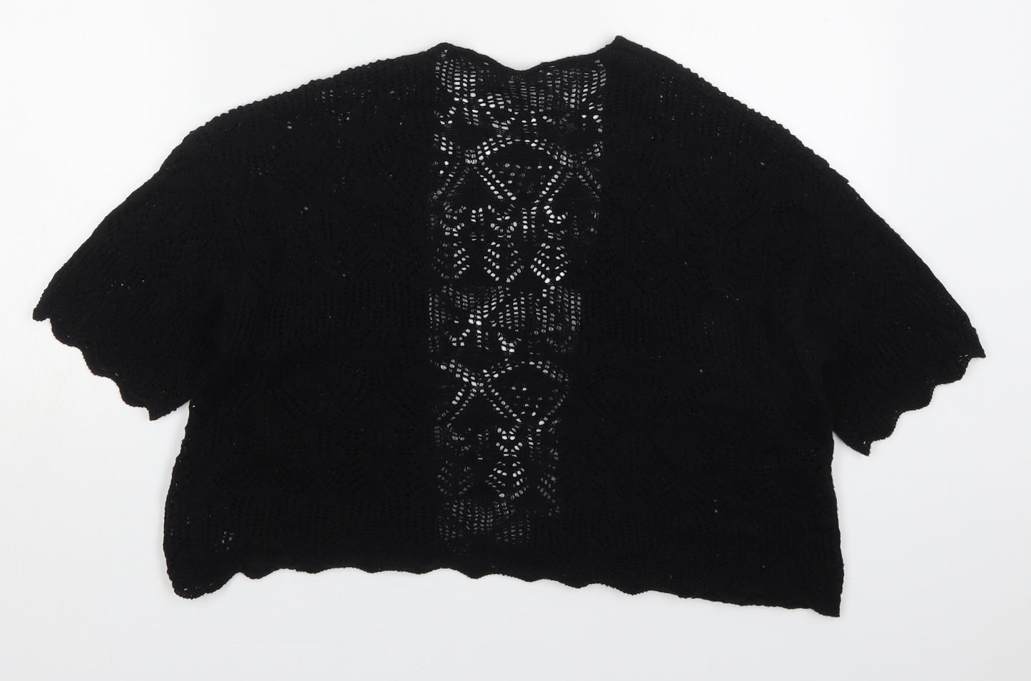 George Womens Black V-Neck  Cotton Cardigan Jumper Size 20