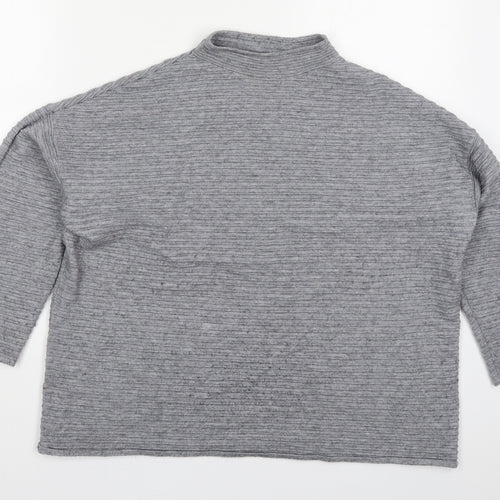 TU Womens Grey Round Neck  Viscose Pullover Jumper Size 16