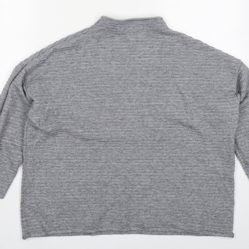TU Womens Grey Round Neck  Viscose Pullover Jumper Size 16