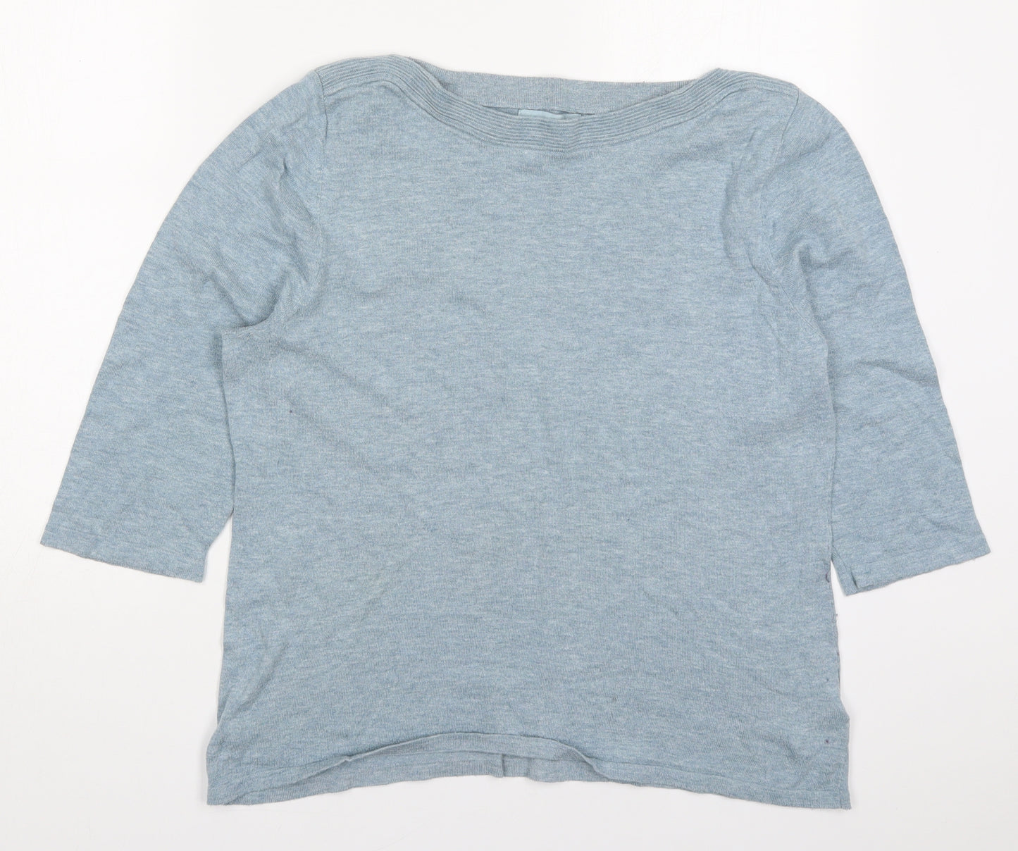 NEXT Womens Blue Round Neck  Cotton Pullover Jumper Size 18