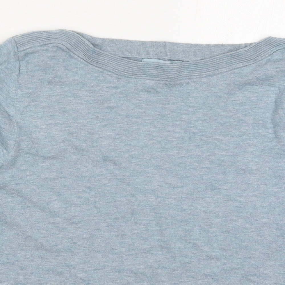 NEXT Womens Blue Round Neck  Cotton Pullover Jumper Size 18