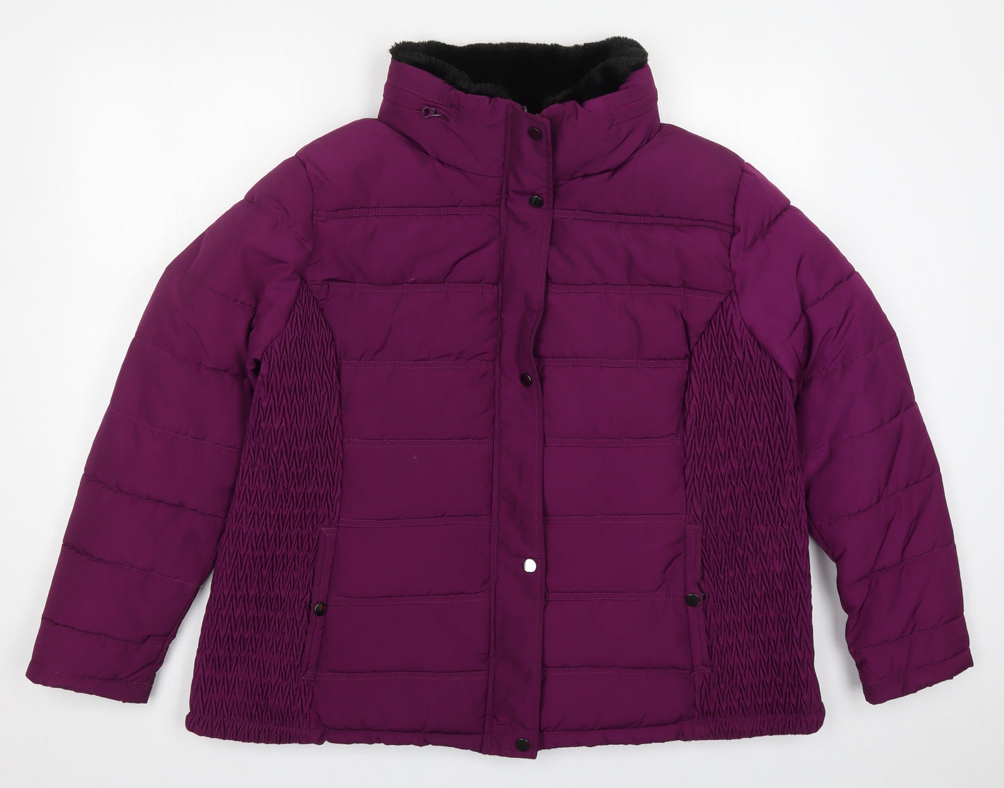 TU Womens Purple   Quilted Coat Size 24  Zip