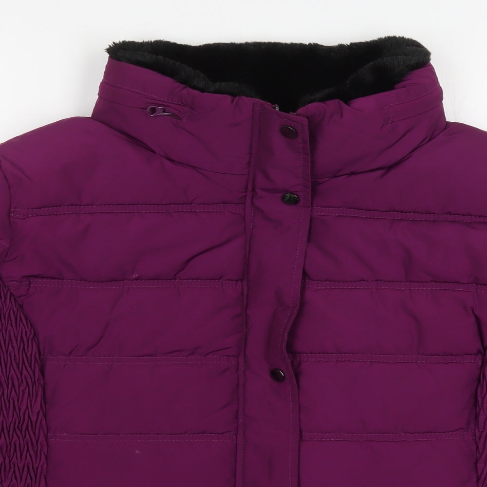 TU Womens Purple   Quilted Coat Size 24  Zip