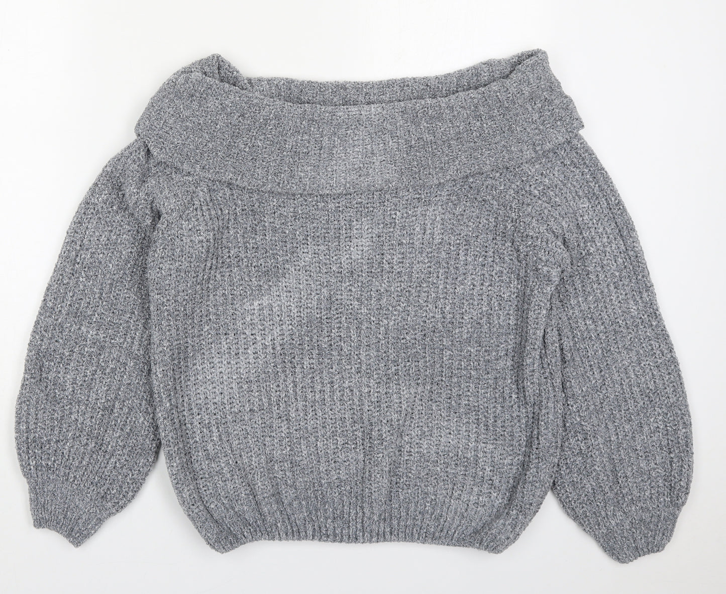 Primark Womens Grey Roll Neck  Polyester Pullover Jumper Size 10