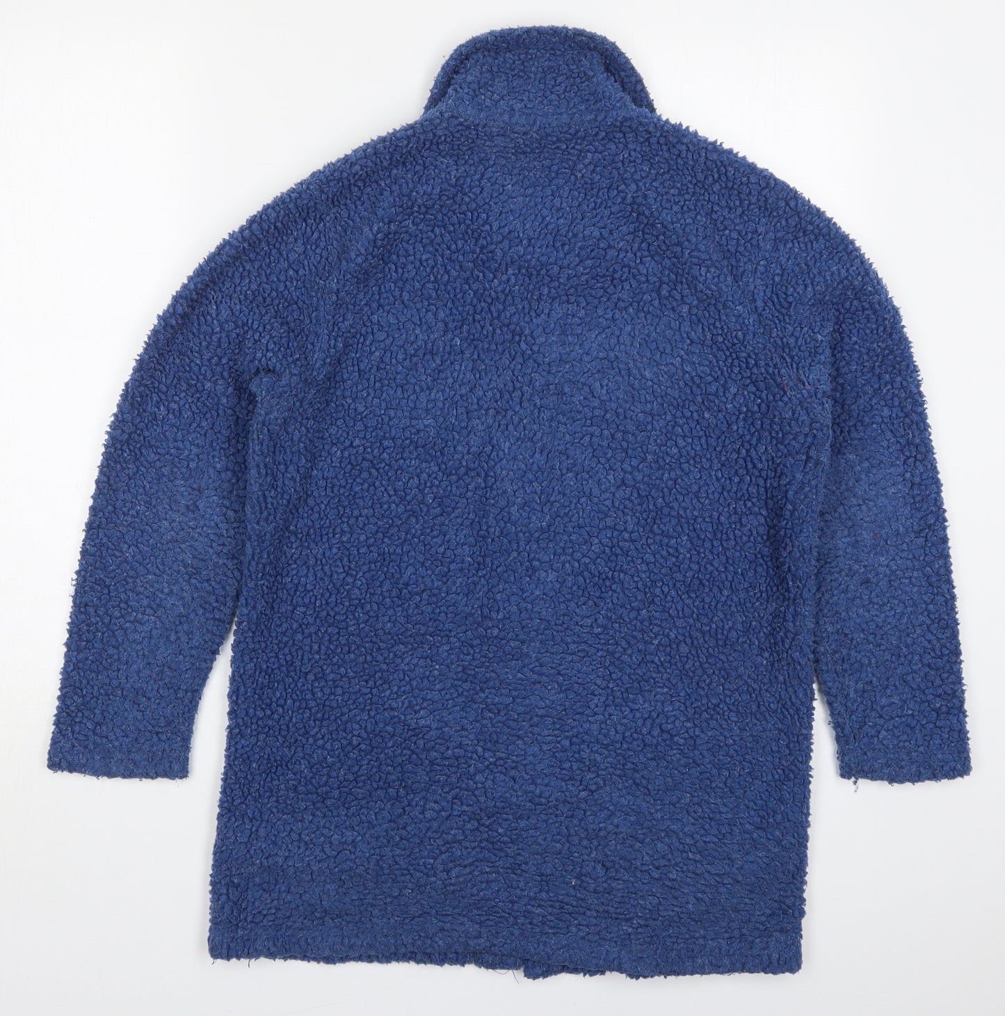 Julipa Womens Blue Collared  Polyester Cardigan Jumper Size 10