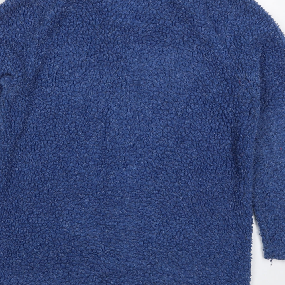 Julipa Womens Blue Collared  Polyester Cardigan Jumper Size 10