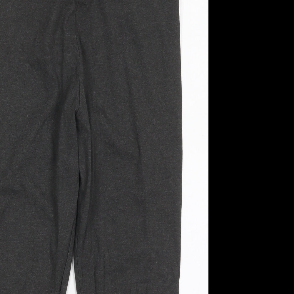 F&F Womens Grey  Cotton Carrot Leggings Size 14 L22 in