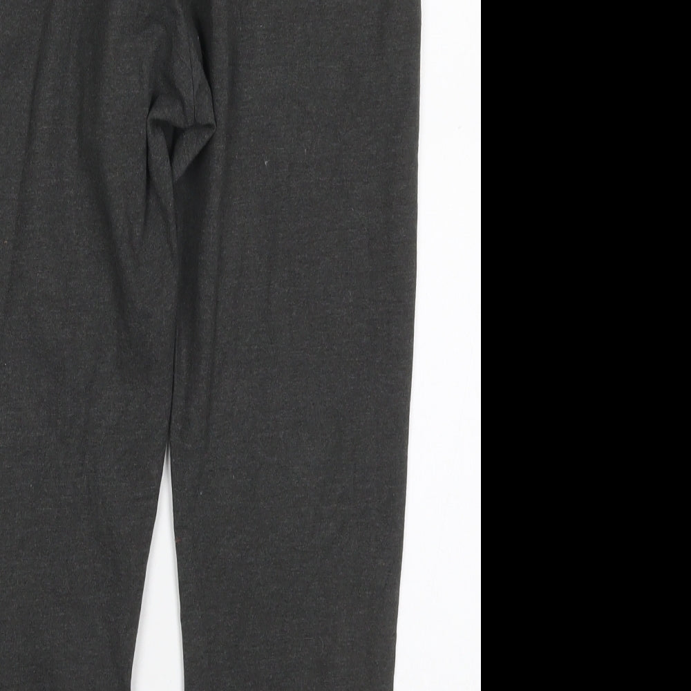 F&F Womens Grey  Cotton Carrot Leggings Size 14 L22 in