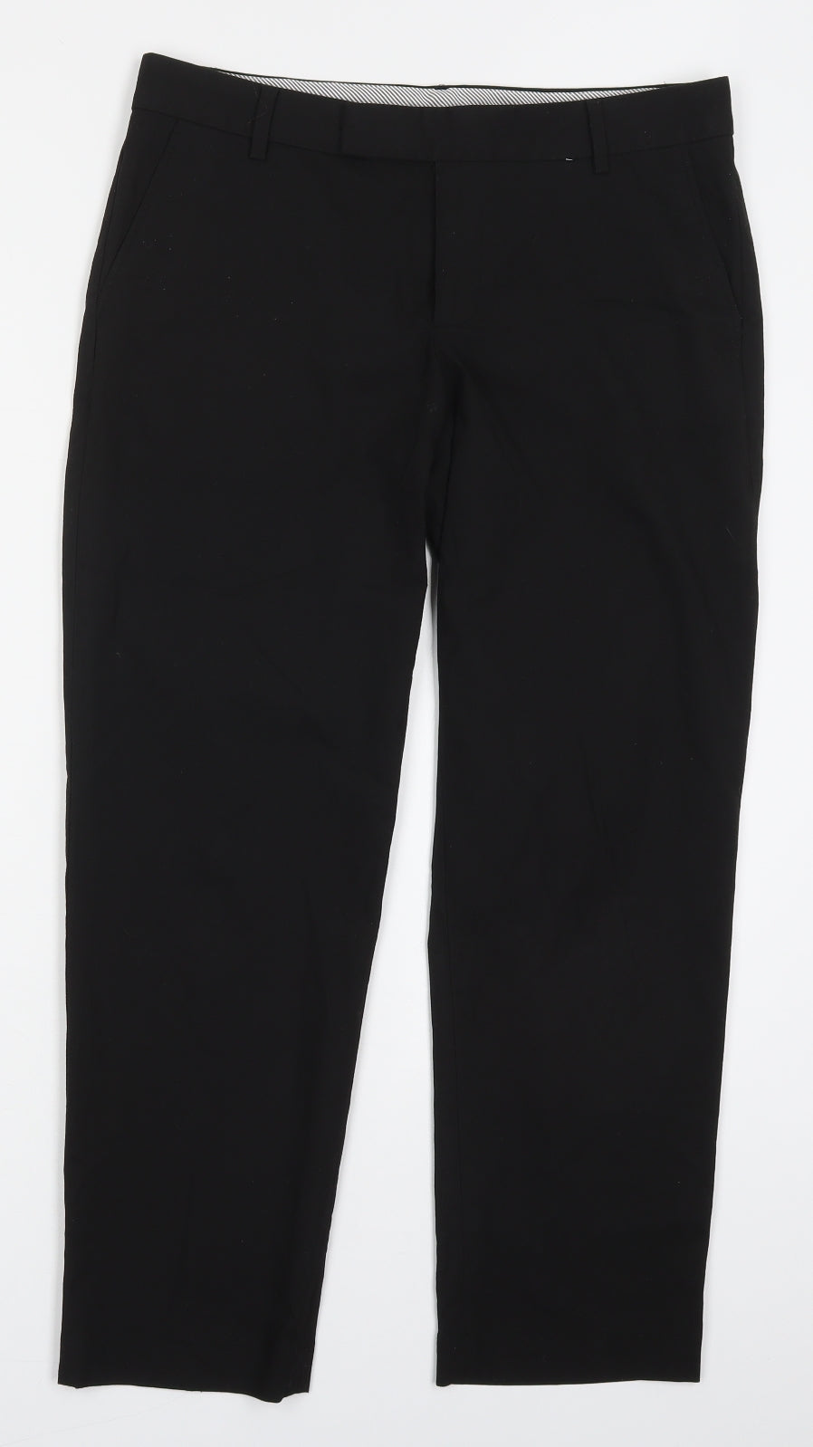 Gap Womens Black  Polyester Trousers  Size 10 L27.5 in Regular Hook & Eye