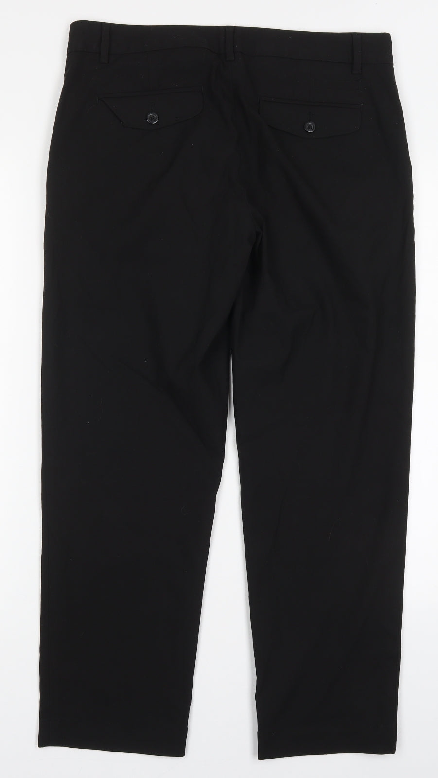 Gap Womens Black  Polyester Trousers  Size 10 L27.5 in Regular Hook & Eye