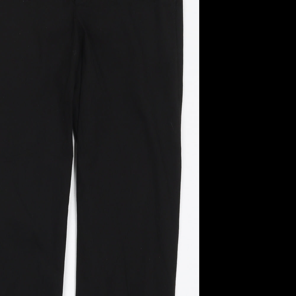 Gap Womens Black  Polyester Trousers  Size 10 L27.5 in Regular Hook & Eye
