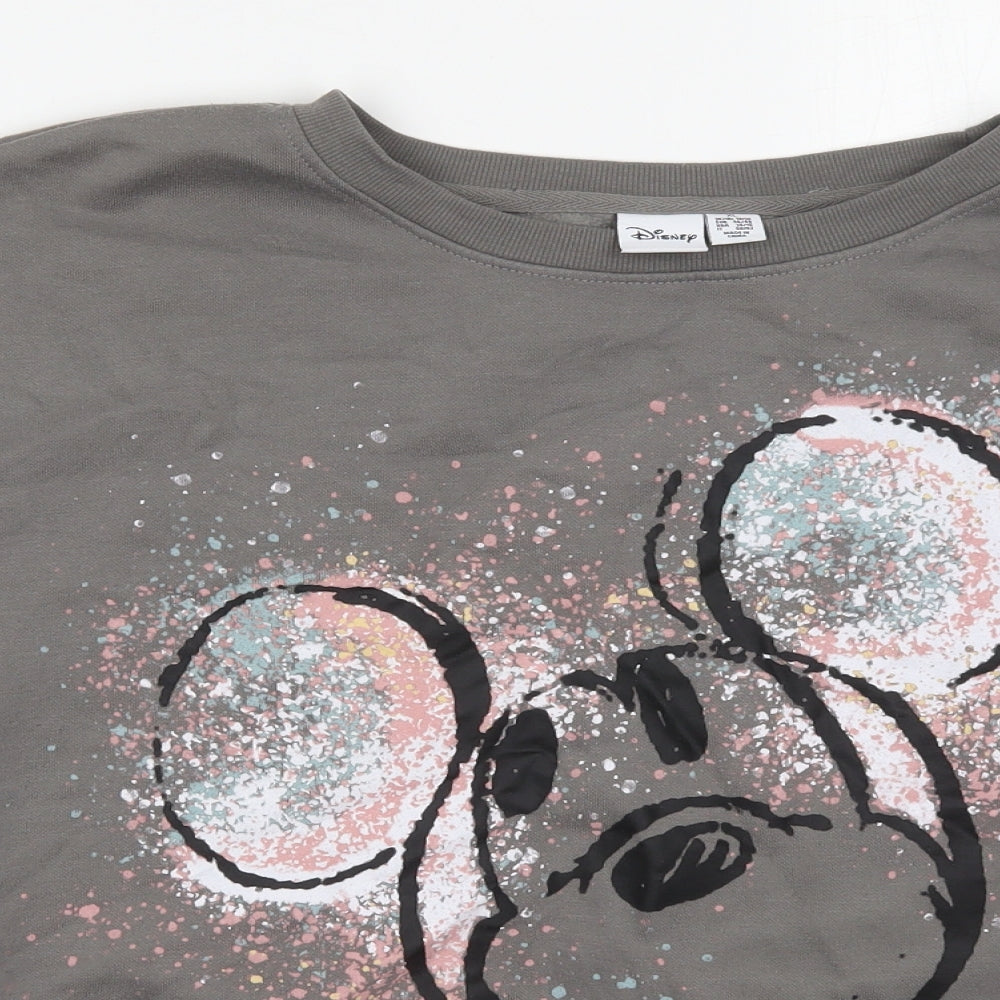 Primark Womens Grey  Polyester Pullover Sweatshirt Size 18  Pullover - Mickey Mouse