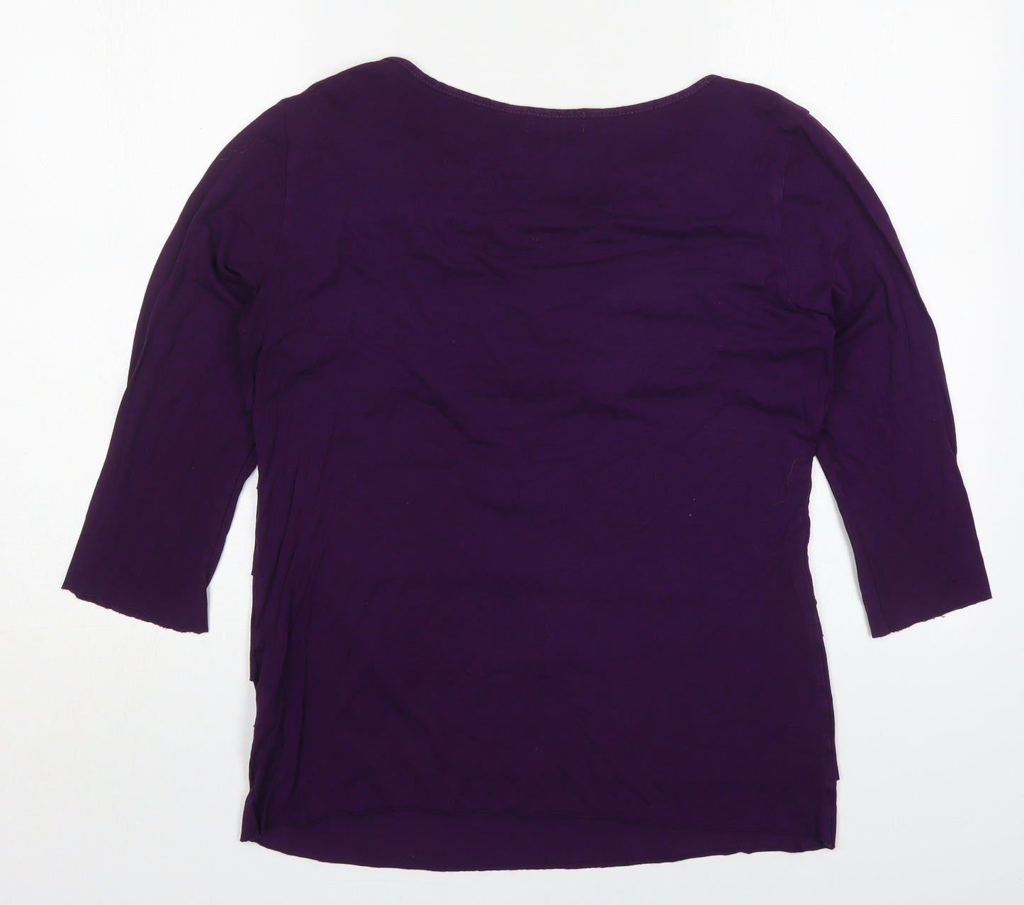 Kate Lilly Womens Purple  Viscose Basic  Size 16 Round Neck