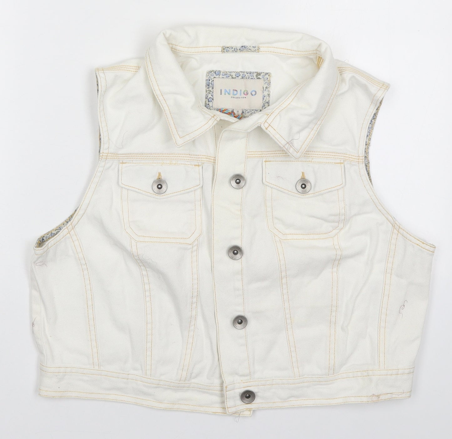 Marks and Spencer Womens White   Jacket  Size 16  Button