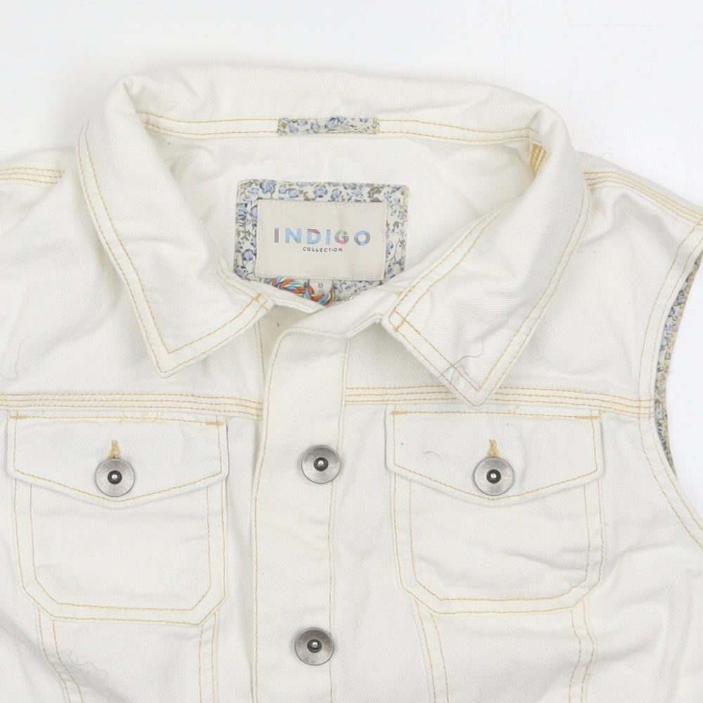 Marks and Spencer Womens White   Jacket  Size 16  Button