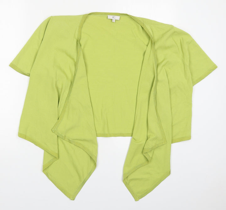 Country Casuals Womens Green V-Neck Viscose Cardigan Jumper Size 14