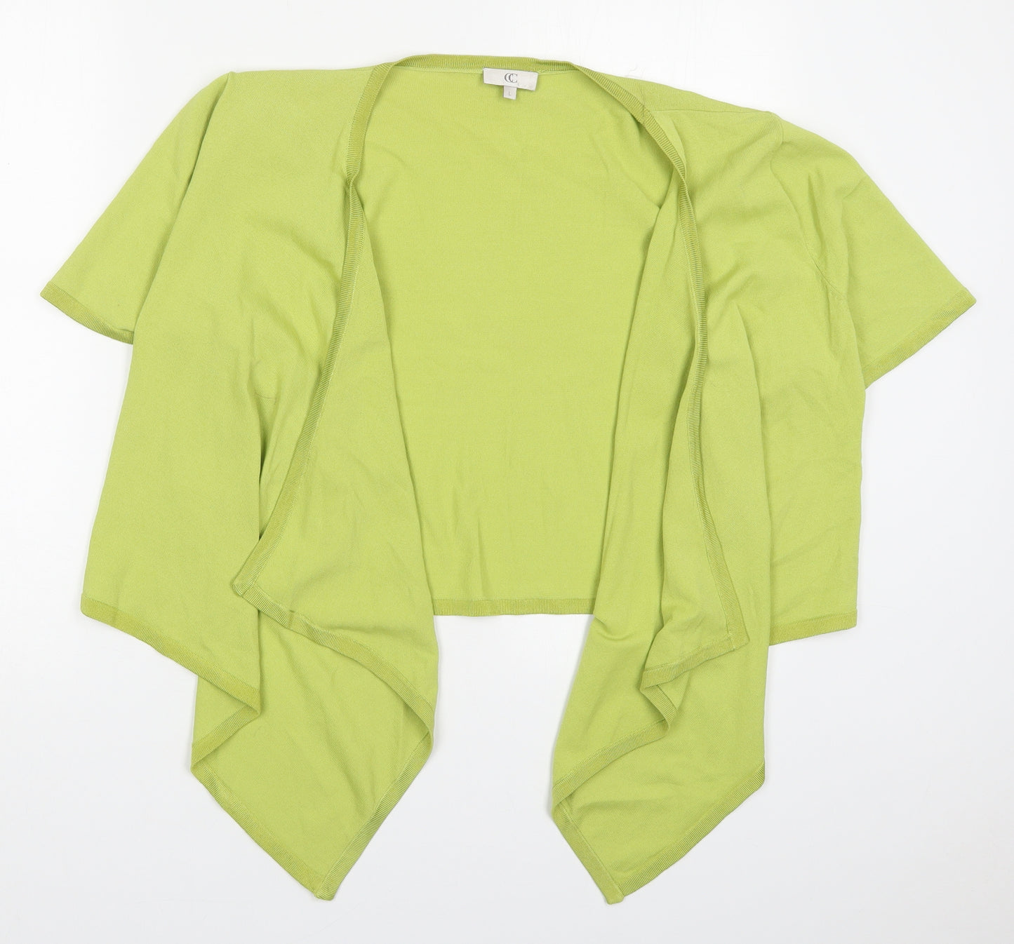 Country Casuals Womens Green V-Neck  Viscose Cardigan Jumper Size 14