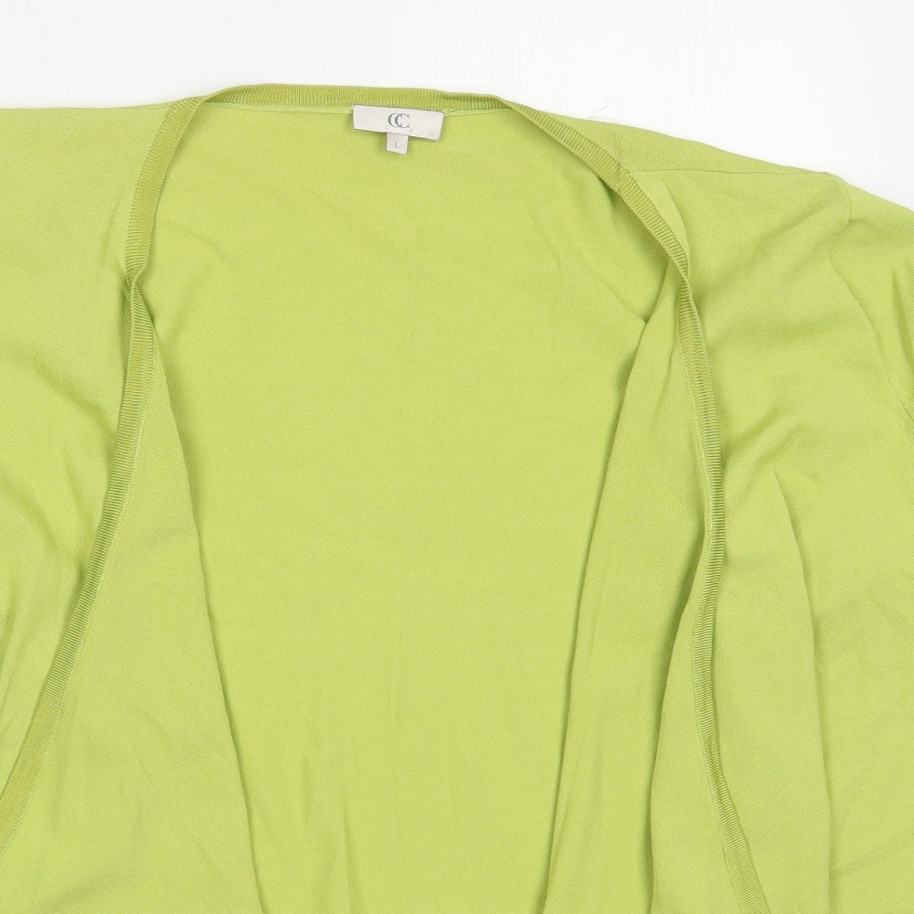 Country Casuals Womens Green V-Neck  Viscose Cardigan Jumper Size 14