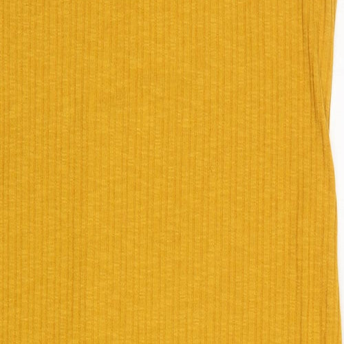 F&F Womens Yellow  Polyester Pencil Dress  Size 18  Halter Pullover