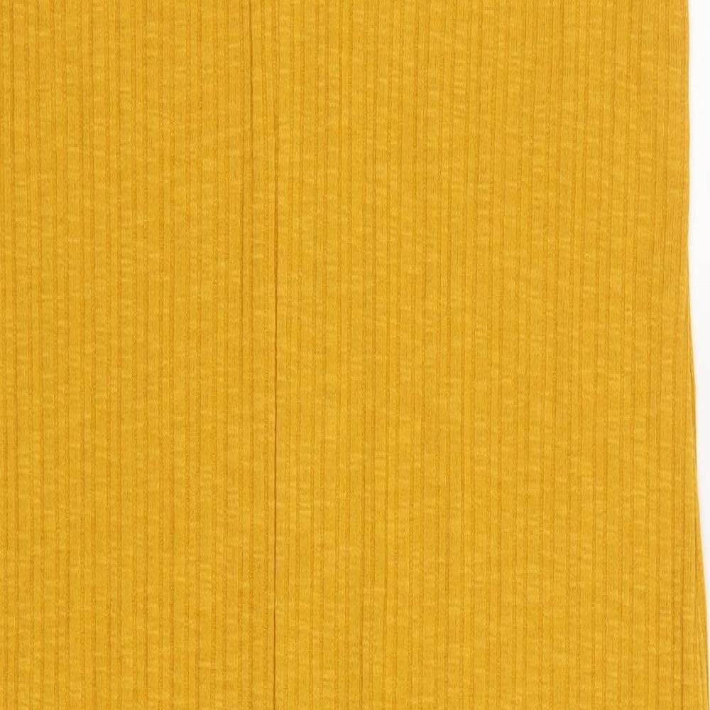 F&F Womens Yellow  Polyester Pencil Dress  Size 18  Halter Pullover