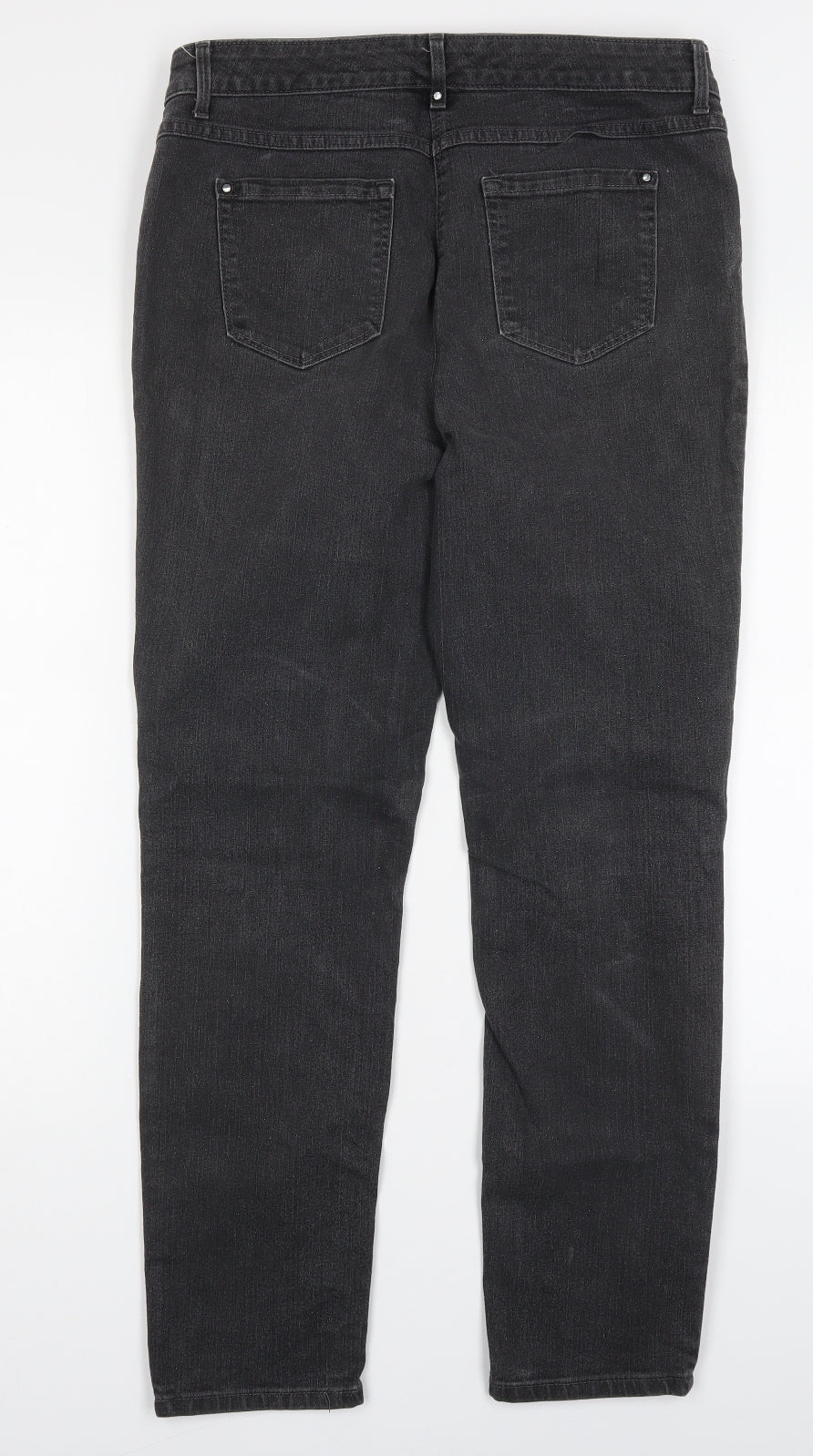 C&A Womens Grey  Cotton Skinny Jeans Size 12 L28.5 in Regular Button