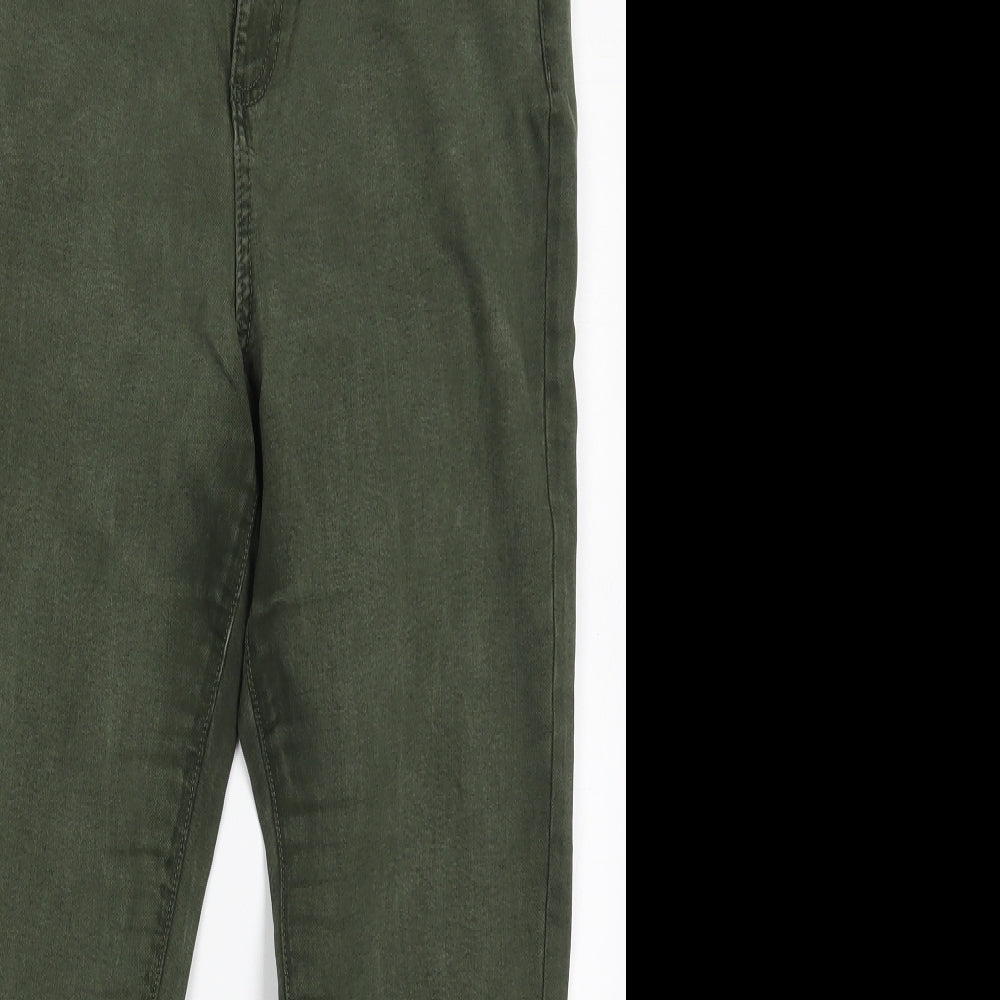Marks and Spencer Womens Green  Lyocell Skinny Jeans Size 16 L27 in Regular Button