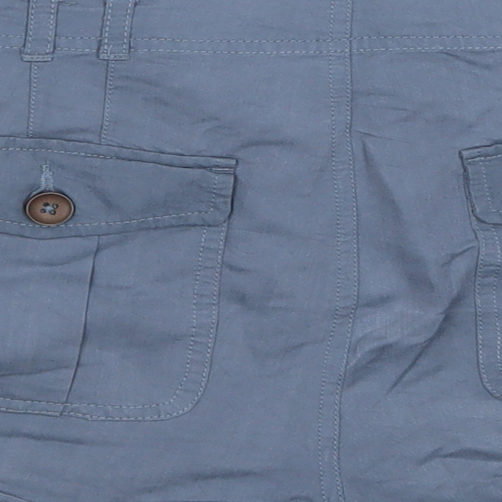 George Womens Blue  Viscose Hot Pants Shorts Size 14  Regular Button