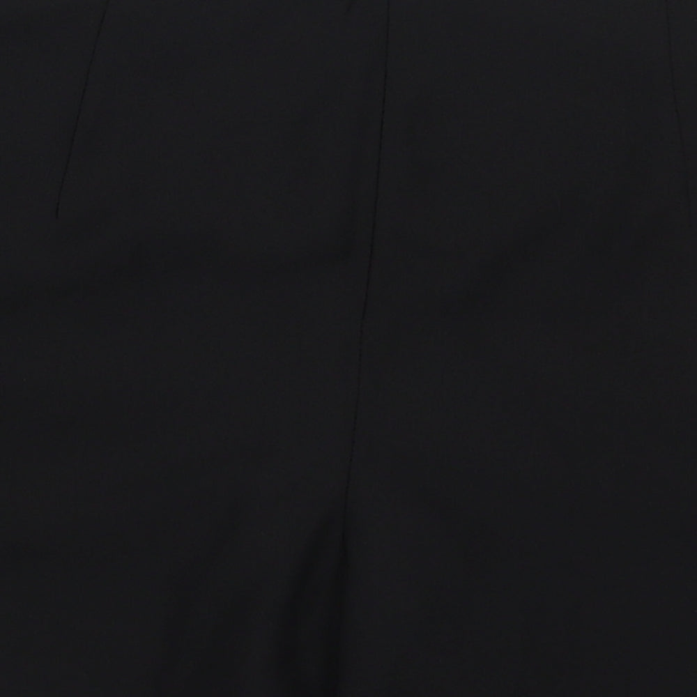 Miss Selfridge Womens Black  Polyester Mom Shorts Size 14 L3 in Regular Zip