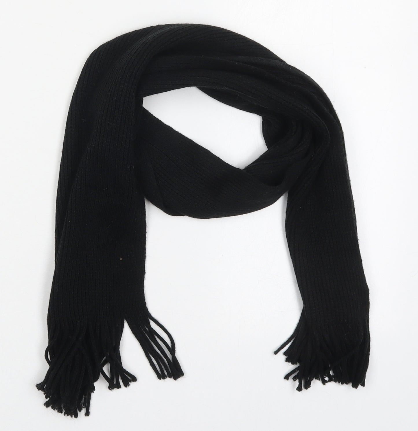 Preworn Womens Black  Acrylic  Scarf