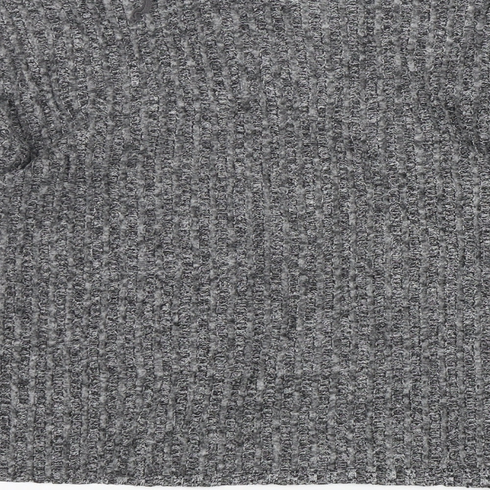 Zara Womens Grey Round Neck  Polyester Pullover Jumper Size M