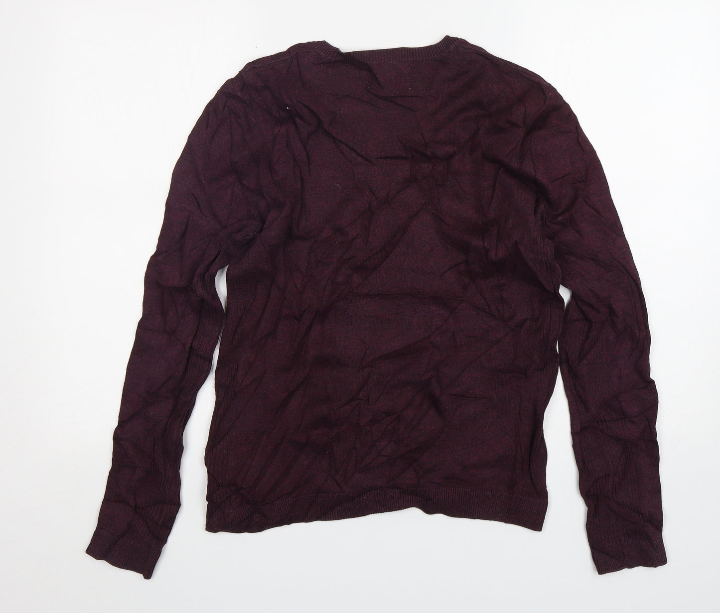 Topman Mens Purple Round Neck  Cotton Pullover Jumper Size S