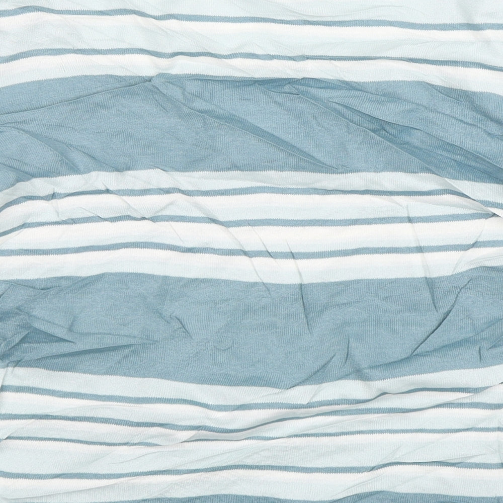 Principles  Womens Green V-Neck Striped Viscose Pullover Jumper Size 12