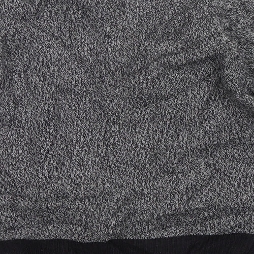 Trait  Mens Grey Round Neck  Acrylic Pullover Jumper Size L