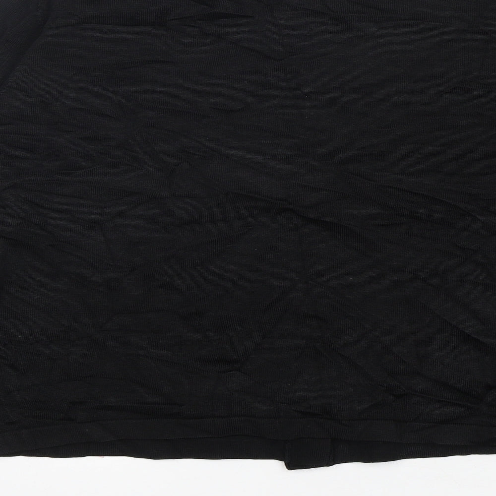 M&S Womens Black Round Neck  Viscose Cardigan Jumper Size 18