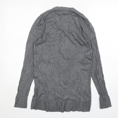 Old Navy Womens Grey V-Neck  Cotton Cardigan Jumper Size M