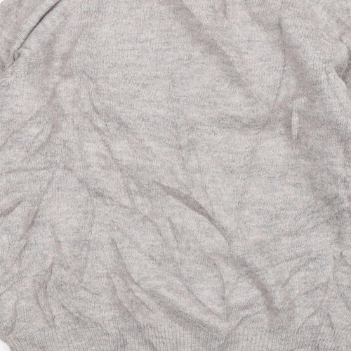 H&M Womens Pink V-Neck  Acrylic Pullover Jumper Size XS