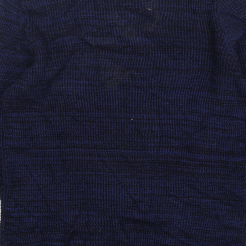 H&M Mens Blue Round Neck  Acrylic Pullover Jumper Size S