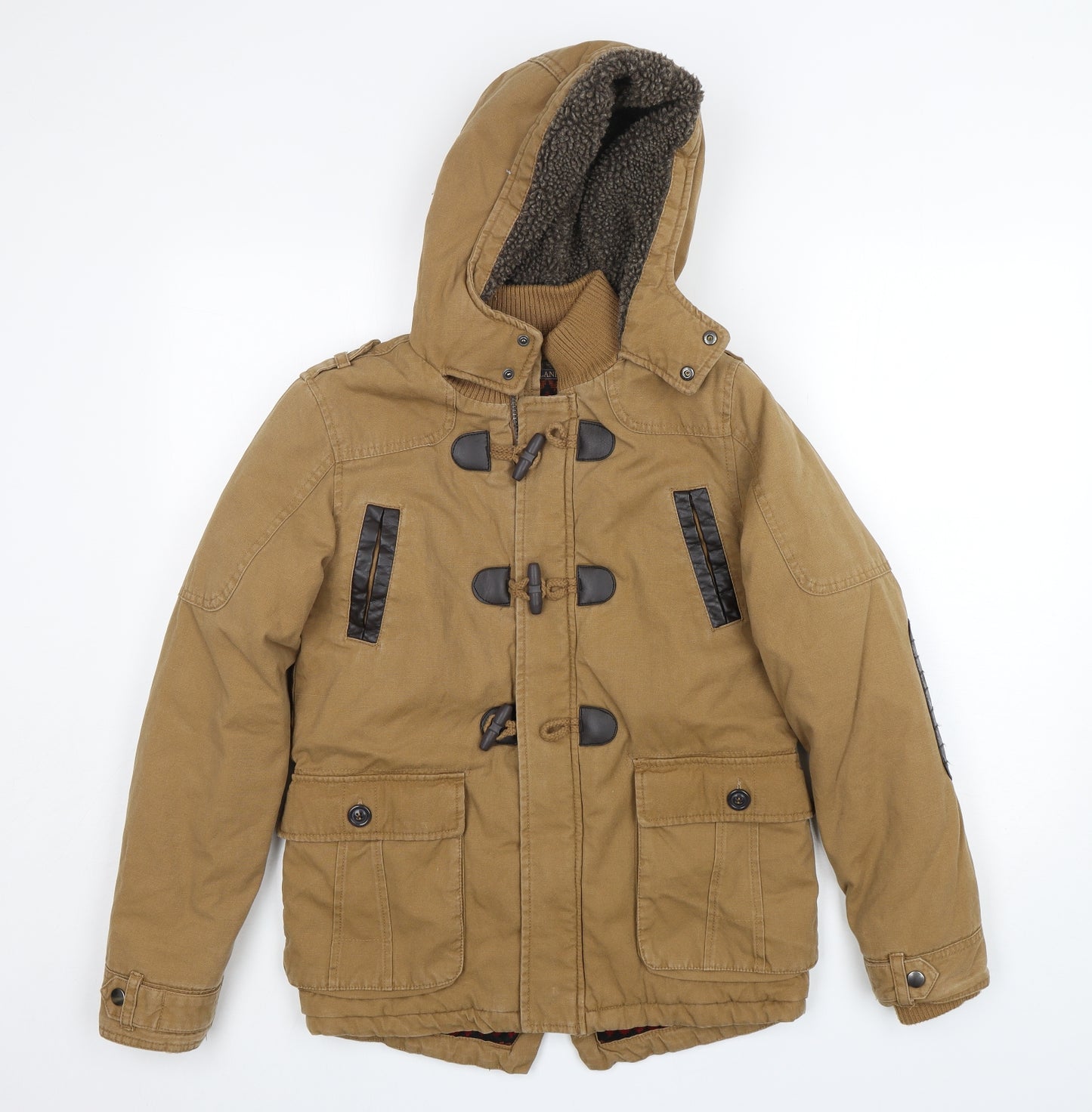 Brit Island  Boys Brown   Parka Coat Size 11-12 Years