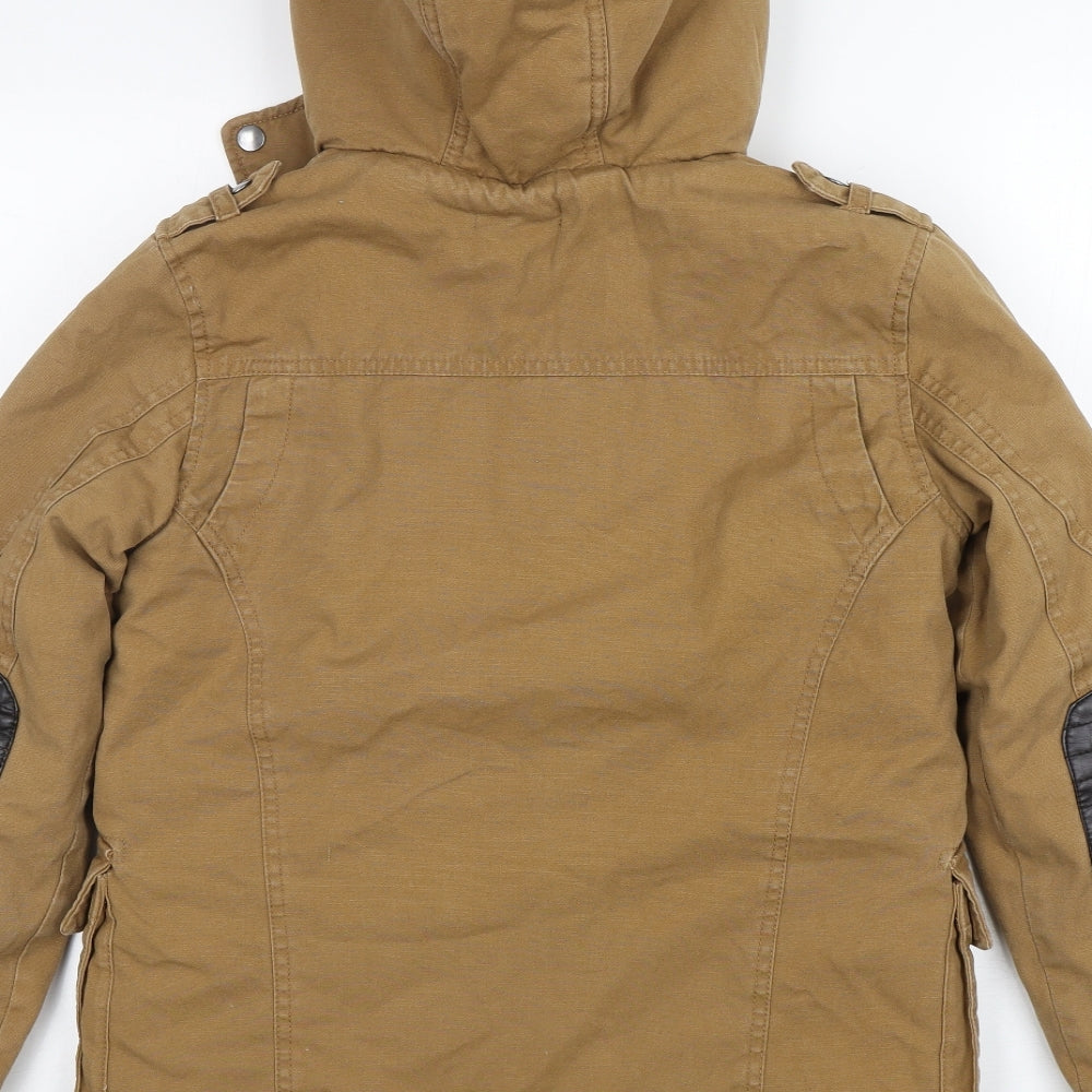 Brit Island  Boys Brown   Parka Coat Size 11-12 Years