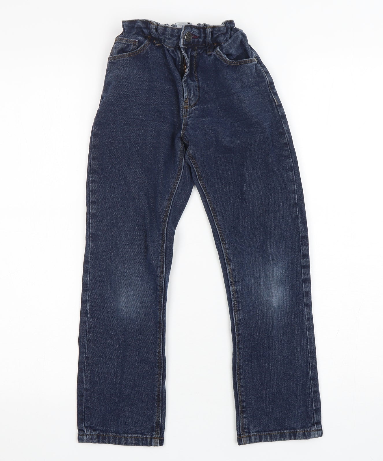 George Boys Blue  Cotton Straight Jeans Size 7-8 Years  Regular
