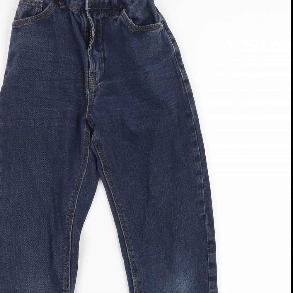 George Boys Blue  Cotton Straight Jeans Size 7-8 Years  Regular