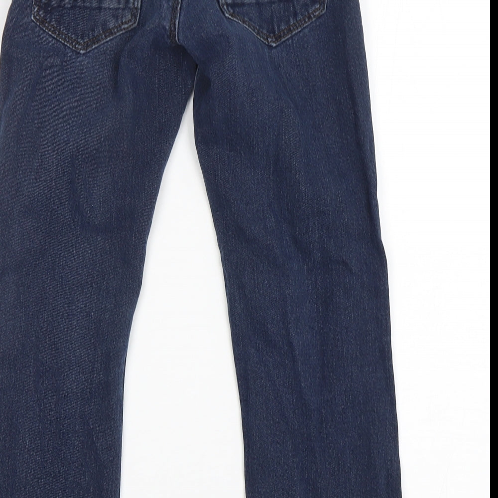 George Boys Blue  Cotton Straight Jeans Size 7-8 Years  Regular