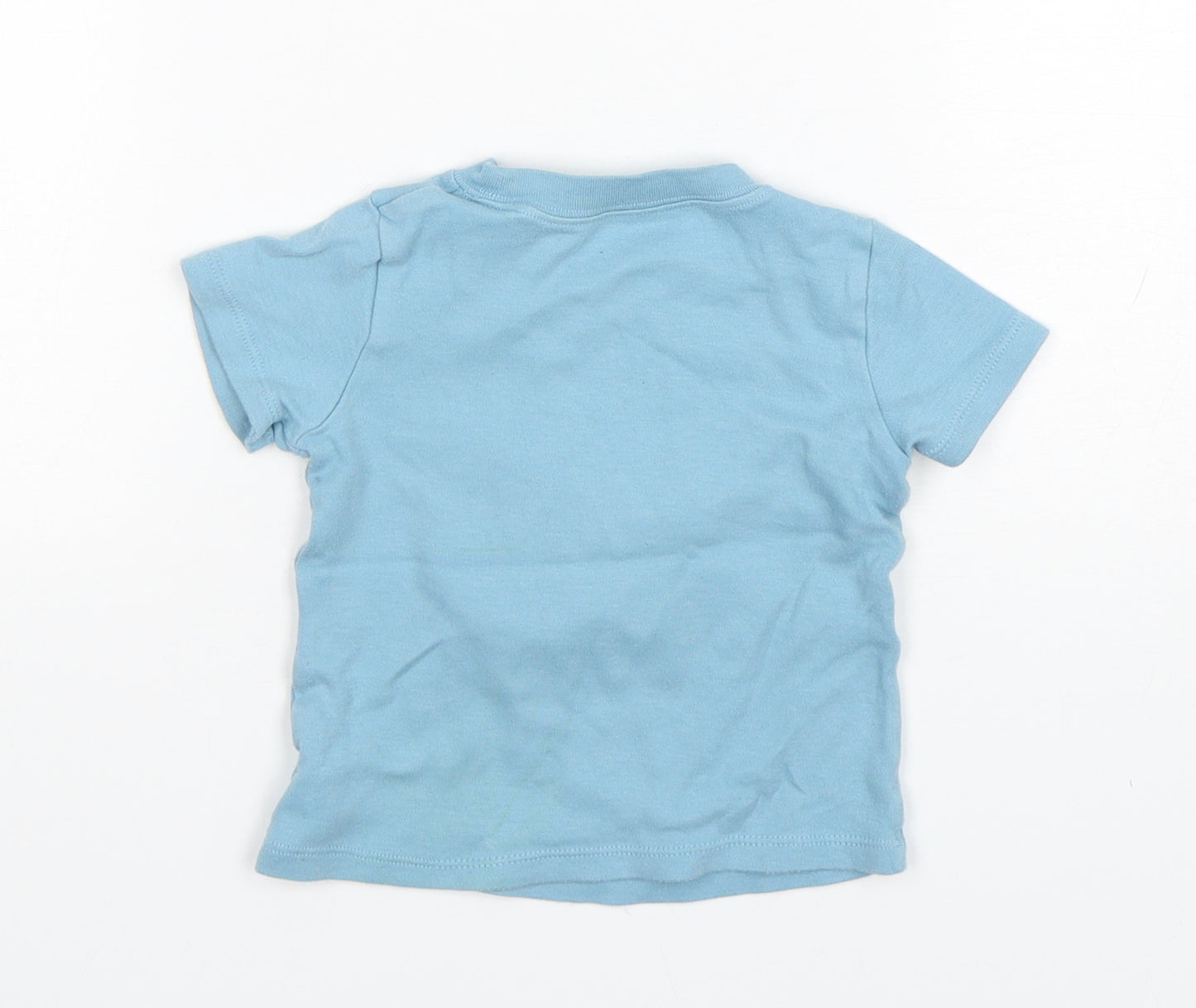 George Boys Green  Cotton Basic T-Shirt Size 12-18 Months Round Neck