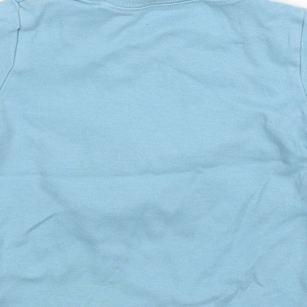 George Boys Green  Cotton Basic T-Shirt Size 12-18 Months Round Neck