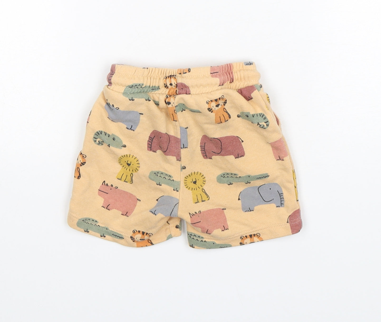 Matalan Boys Orange Animal Print Cotton Sweatpants Trousers Size 12-18 Months   - Shorts