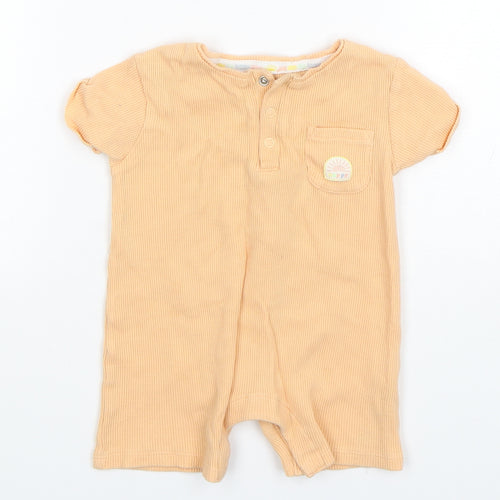 Primark Boys Orange  Cotton Romper One-Piece Size 12-18 Months