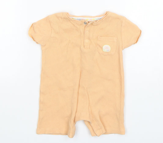 Primark Boys Orange  Cotton Romper One-Piece Size 12-18 Months