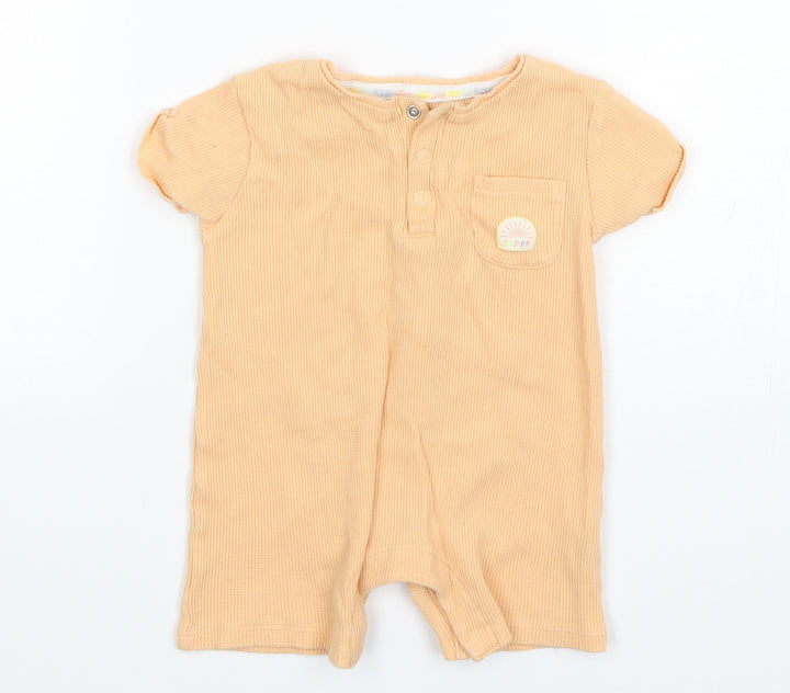 Primark Boys Orange  Cotton Romper One-Piece Size 12-18 Months