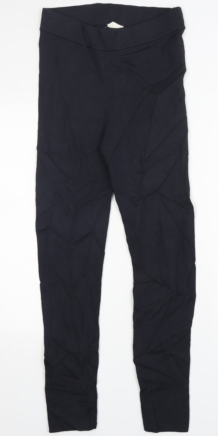 H&M Womens Blue Viscose Jogger Leggings Size 8 L29 in
