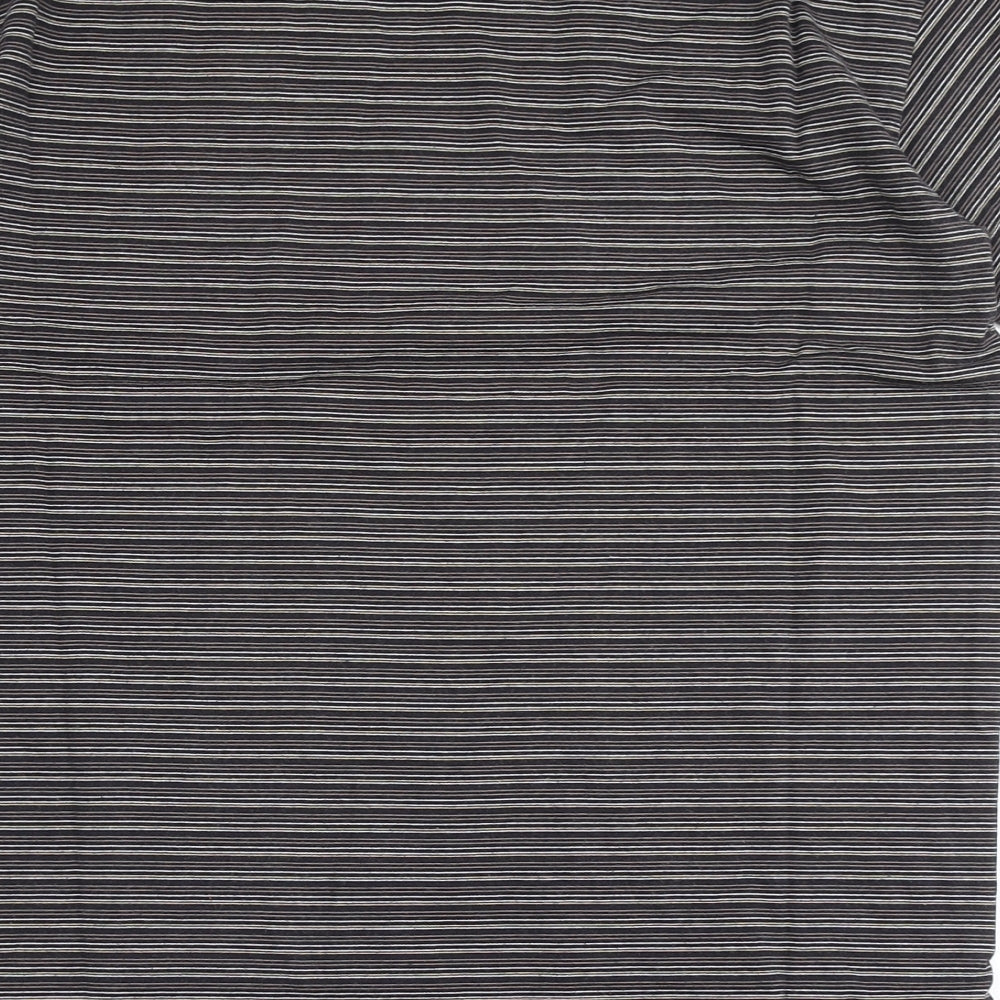 One True Saxon Mens Multicoloured Striped Cotton  T-Shirt Size S Round Neck